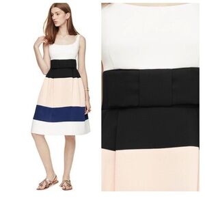 Kate Spade New York Fit and Flare Bow Color Block Dress